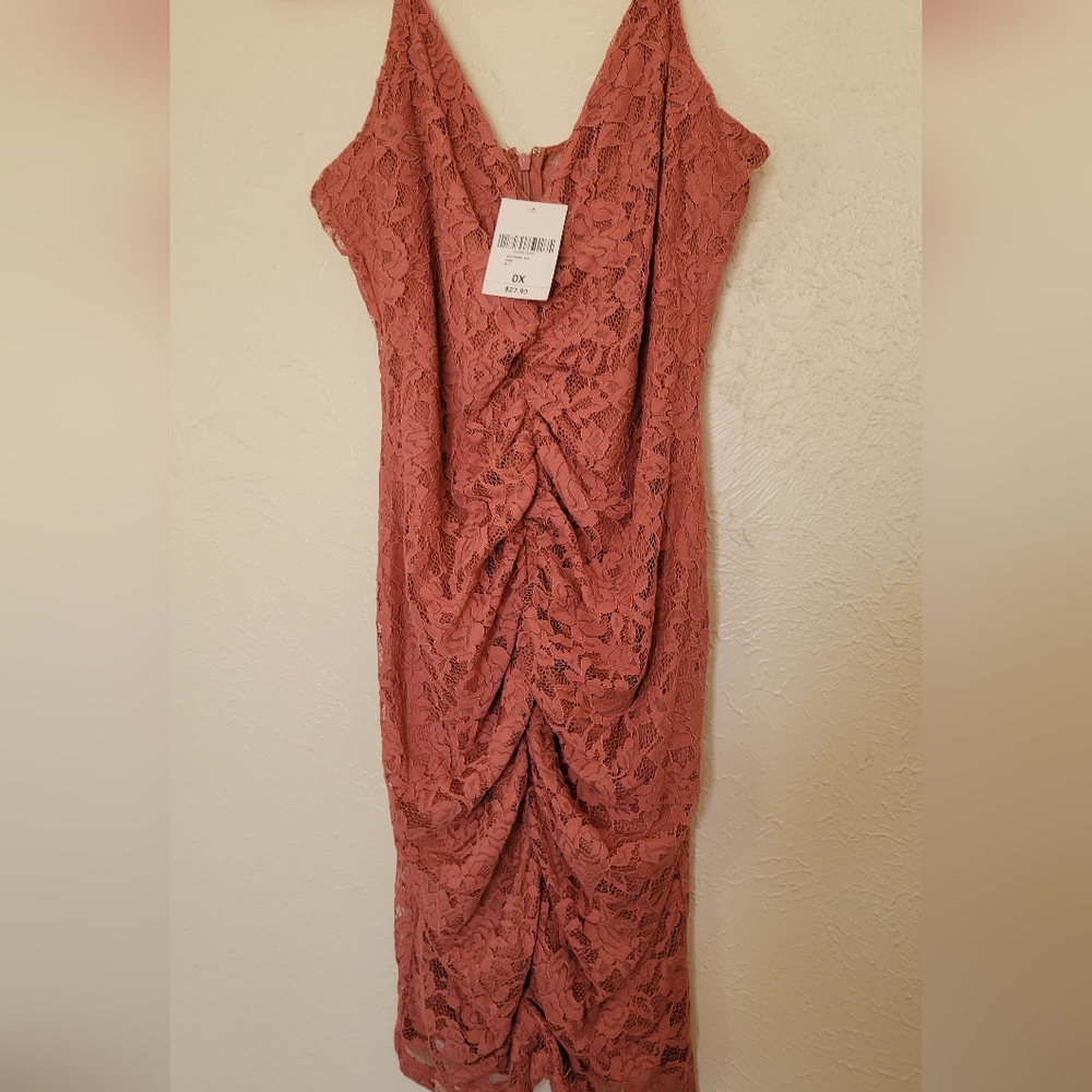 F21 plus rose lace dress